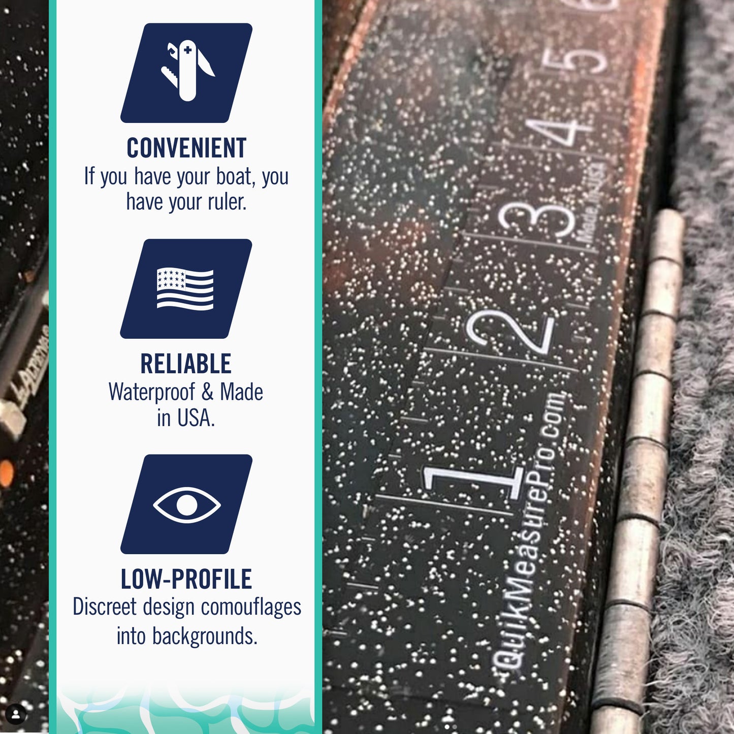 Fish Measuring Sticker USA Made Fish Ruler Sticker - 40 Inch Measuring ...